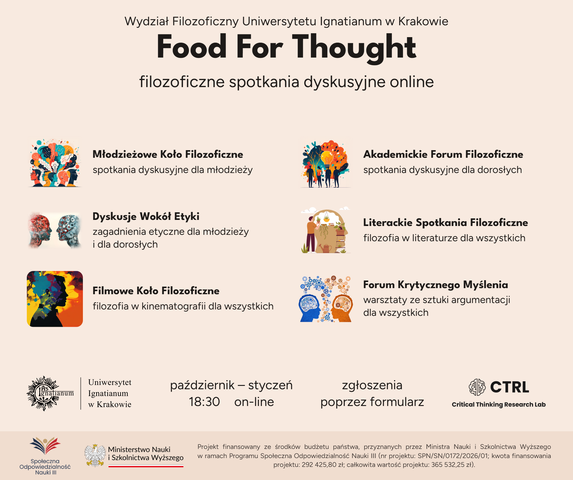 Food For Thought - filozoficzne spotkania dyskusyjne online