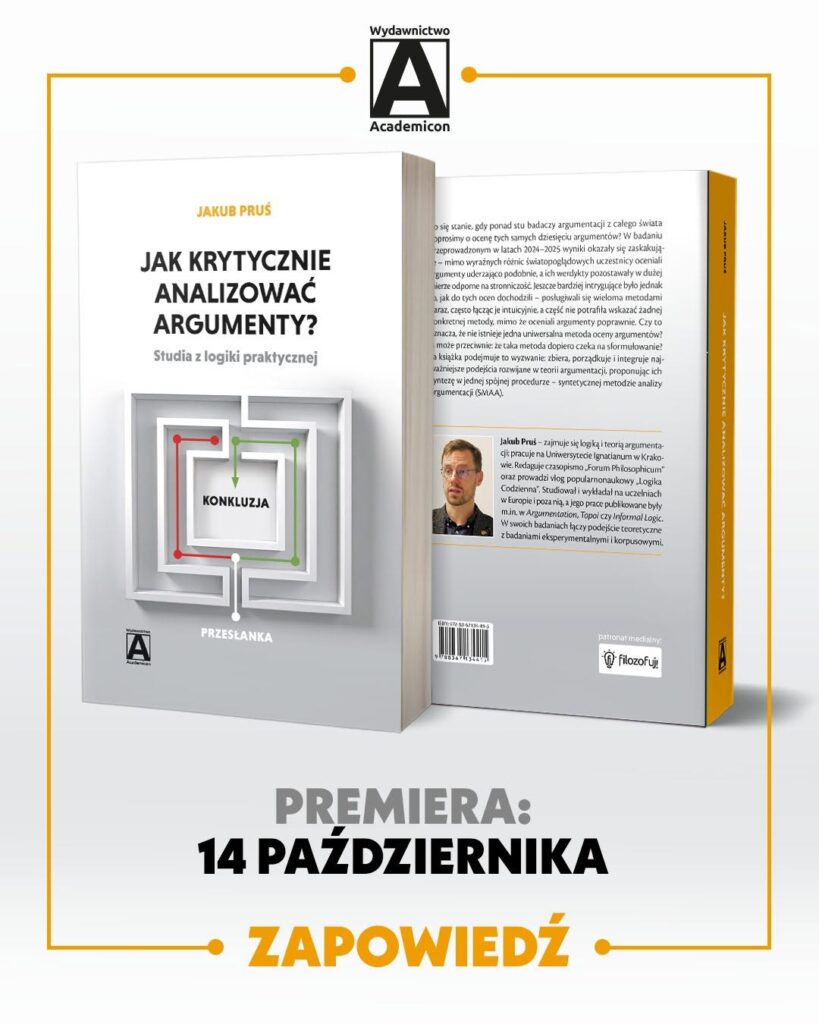 okładka książki Jakub Prusia "Jak krytycznie analizować argumenty"